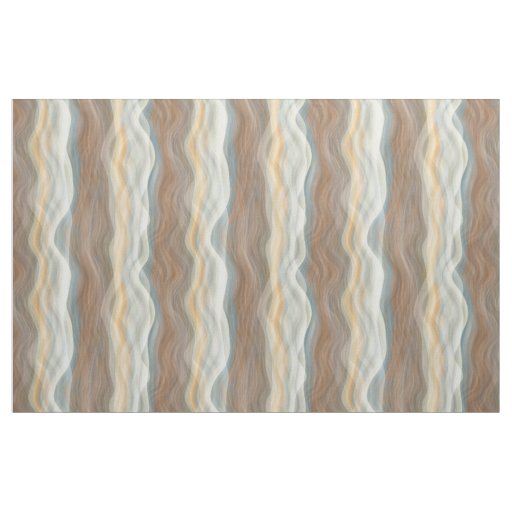 Cool Retro Abstract Artistic Waves Pattern Fabric