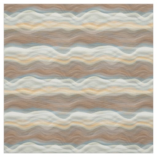 Cool Retro Abstract Artistic Waves Pattern Fabric