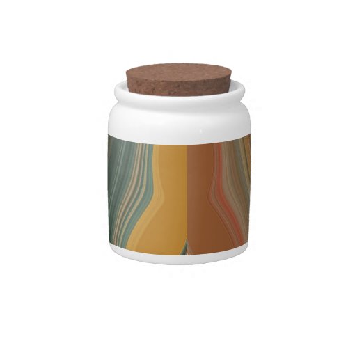 Cool Retro Abstract Graphic colorful Lovely gift i Candy Jar