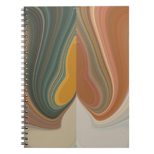 Cool Retro Abstract Graphic colorful Matata strand Notebook