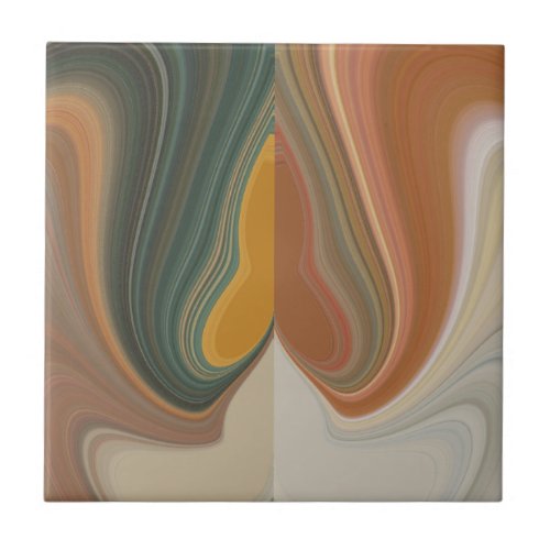 Cool Retro Abstract Graphic colorful Matata strand Tile
