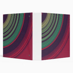 Cool Retro Abstract Record Grooves Pattern 3 Ring Binder