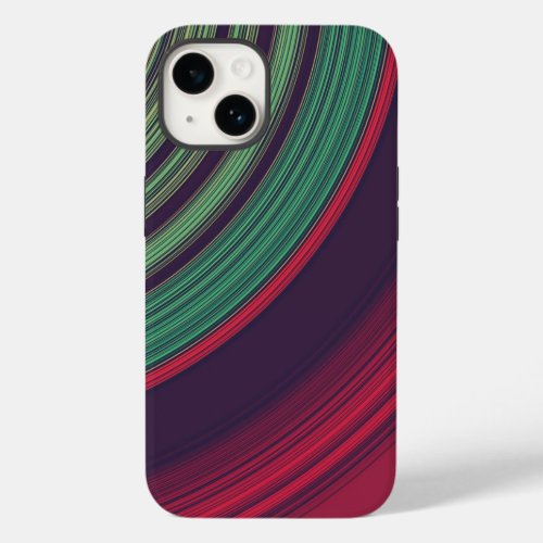 Cool Retro Abstract Record Grooves Pattern Case_Mate iPhone 14 Case