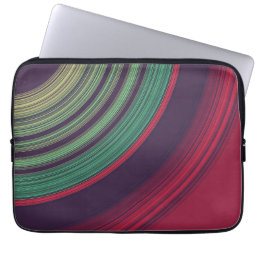 Cool Retro Abstract Record Grooves Pattern Laptop Sleeve