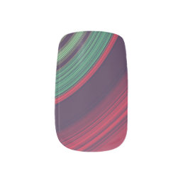 Cool Retro Abstract Record Grooves Pattern Minx Nail Art