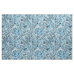 Cool Retro Artistic Abstract Waves Pattern Fabric