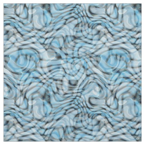 Cool Retro Artistic Abstract Waves Pattern Fabric