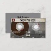 Cool Retro Audio Cassette | DJ Professional Business Card (Front/Back)