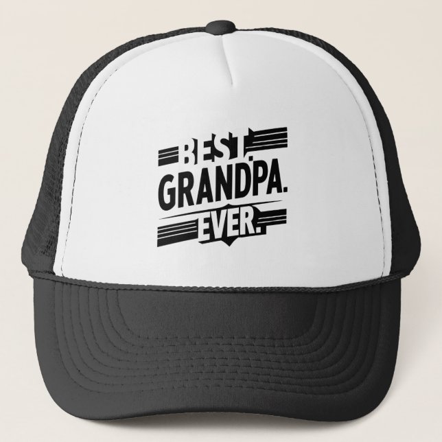 Cool Retro "Best Grandpa Ever" Hat (Front)