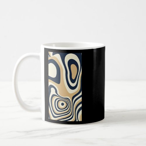 Cool Retro Black 70s Swirl Design  Coffee Mug