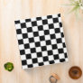 Cool Retro Black And White Checkered Flag Pattern Binder