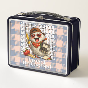 Cool Retro Boo Ghost Funny Back to School Metal Lunch Box