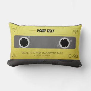 Cool Retro cassette Design Lumbar Pillow