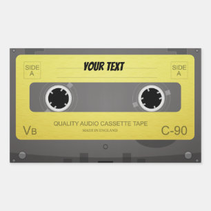 Cool Retro cassette Design Rectangular Sticker