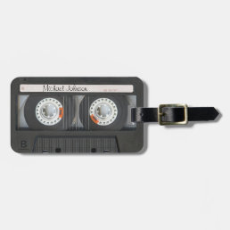 Cool retro cassette mix-tape luggage tag
