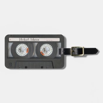 Cool Retro Cassette Mix-tape Luggage Tag by AV_Designs at Zazzle