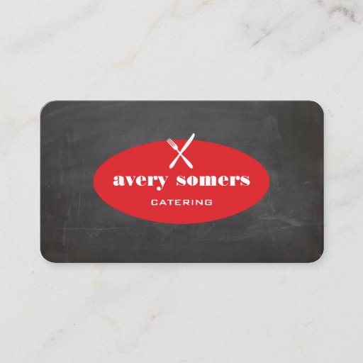 Customizable Hip Bold and Cool Catering Personal Chef Business Card Templates