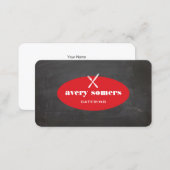 Cool Retro Catering Personal Chef Business Card (Front/Back)