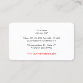 Cool Retro Catering Personal Chef Business Card (Back)