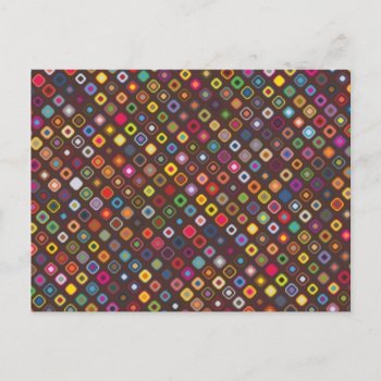 Cool Retro Colourful Squares Postcard by TiagoMiguel at Zazzle