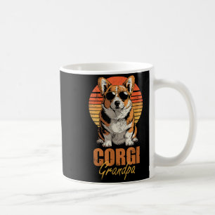 Cool Retro Corgi Grandpa Funny Vintage Dog Lover Coffee Mug
