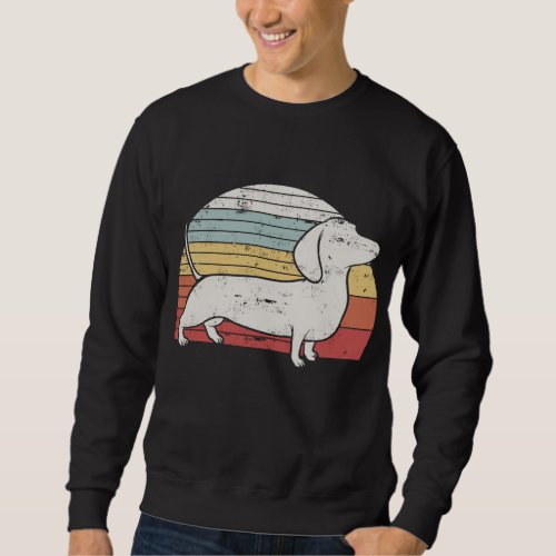 Cool Retro Dachshund Dog Gift Design Weiner Dog Fa Sweatshirt