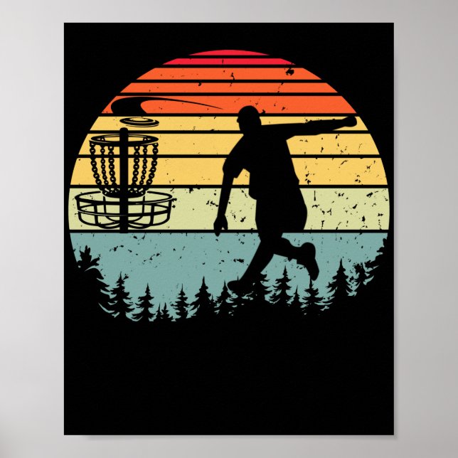 Cool Retro Disc Golf Sport Vintage Poster (Front)