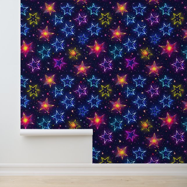 cool retro galaxy tiled pattern wallpaper  (Application)