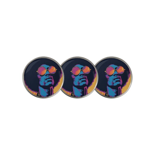 Cool/Retro Golf Ball Markers (3 Up)