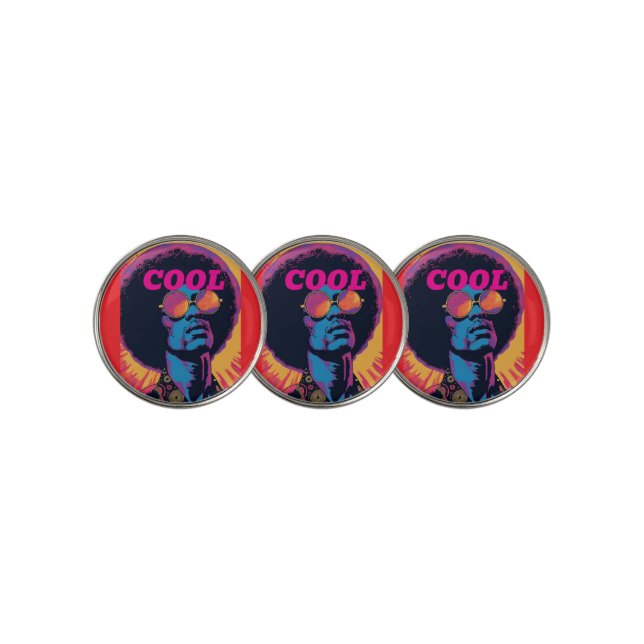 Cool/Retro Golf Ball Markers (3 Up)