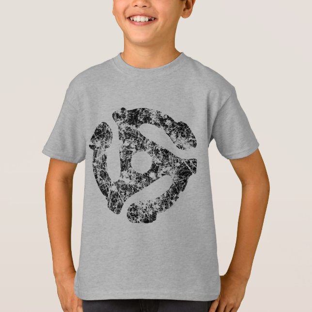 COOL Retro Grunge 45 spacer DJ T-Shirt (Front)