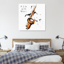 Cool Retro Guy Playing Saxophone - Personalized Ja