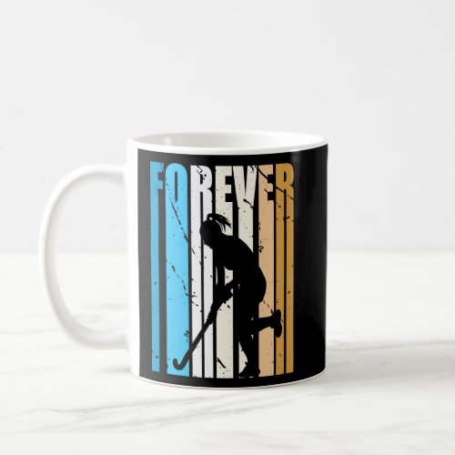Cool Retro Hockey Fan Loves To Play Heart Forever  Coffee Mug
