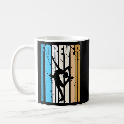 Cool Retro Ice Skating Fan Loves To Play Heart For Coffee Mug