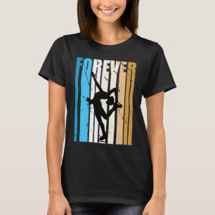 Cool Retro Ice Skating Fan Loves To Play Heart For T-Shirt