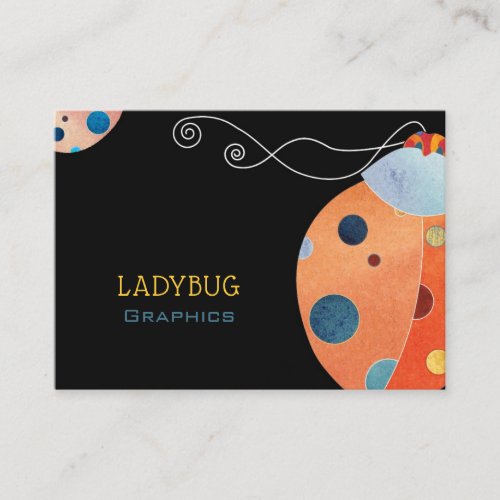 Cool Retro Ladybug Business Cards