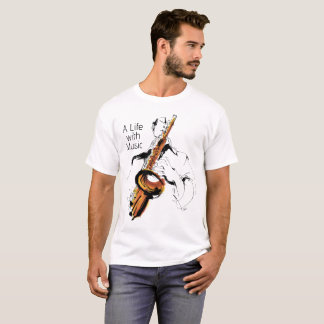 Cool Retro Man Playing Alto Saxophone - Jazz T-Shirt