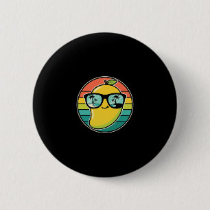 Cool Retro Mango Fruit Costume Sungles Tropical Be Button