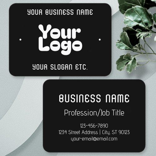 Cool Retro_Modern  Black  White Business Card