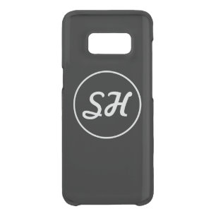 Cool Retro-Modern Style Monogram   Black Uncommon Samsung Galaxy S8 Case