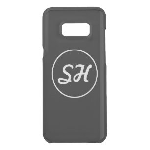 Cool Retro-Modern Style Monogram   Black Uncommon Samsung Galaxy S8+ Case