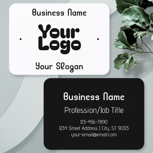 Cool Retro_Modern  White  Black Business Card