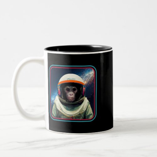 Cool Retro Monkey Astronaut Suit Outer This Space  Two_Tone Coffee Mug