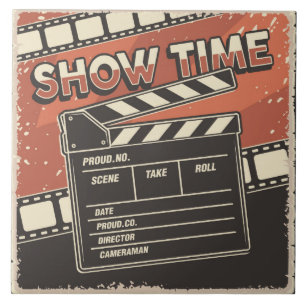 Cool retro movie theater ceramic tile