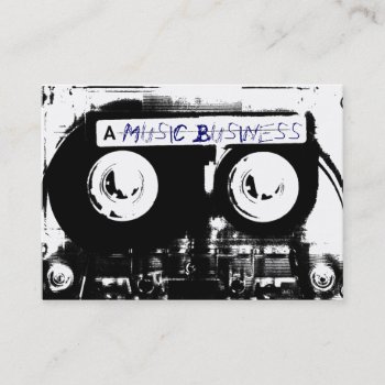 Cool Retro Music Cassette Tape Business Card by camcguire at Zazzle