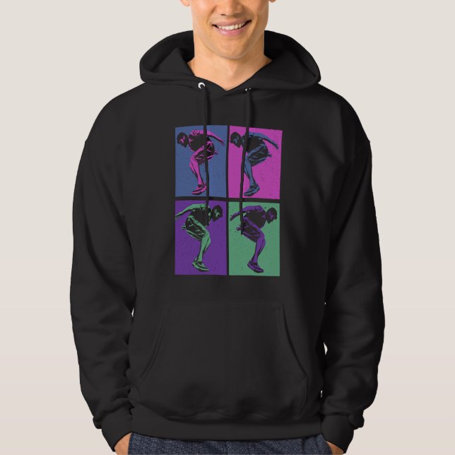 Cool Retro Parkour  Free Running Parkour Hoodie (Front)