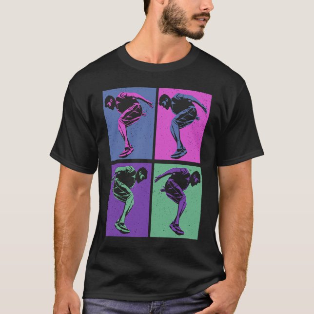 Cool Retro Parkour  Free Running Parkour T-Shirt (Front)