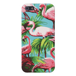 Cool Retro Pink Flamingoes iPhone SE/5/5s Cover