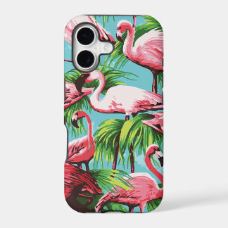 Cool Retro Pink Flamingos iPhone 17 Case