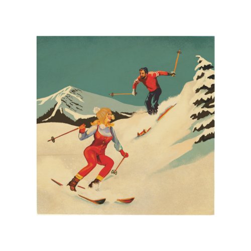 Cool Retro Pinup Ski Art For Skiers  Boarders